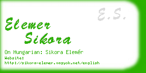 elemer sikora business card