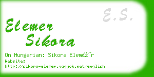 elemer sikora business card